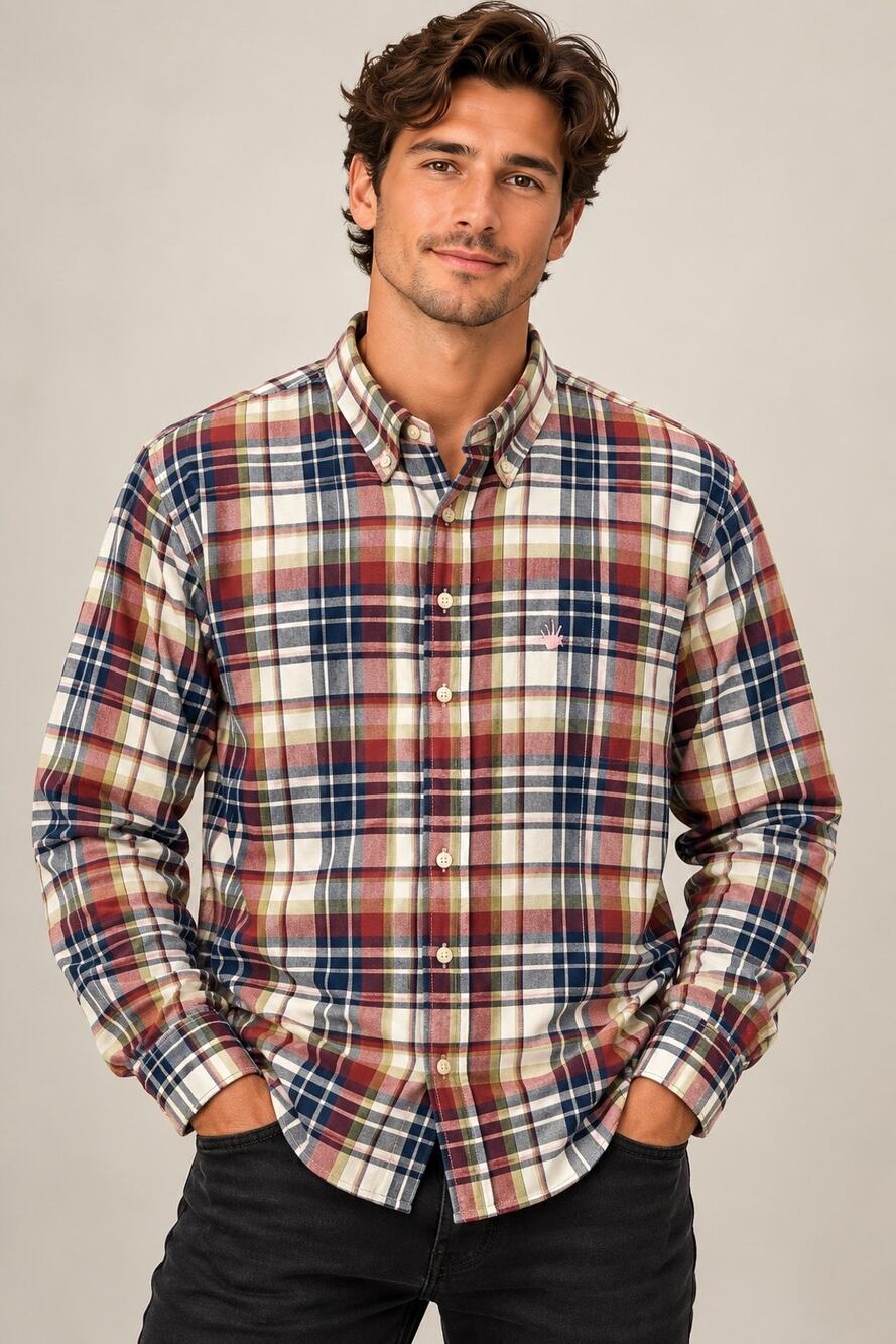 Stüssy Mens Plaid Long Sleeve Button Up Shirt 100% Cotton Woven Size L